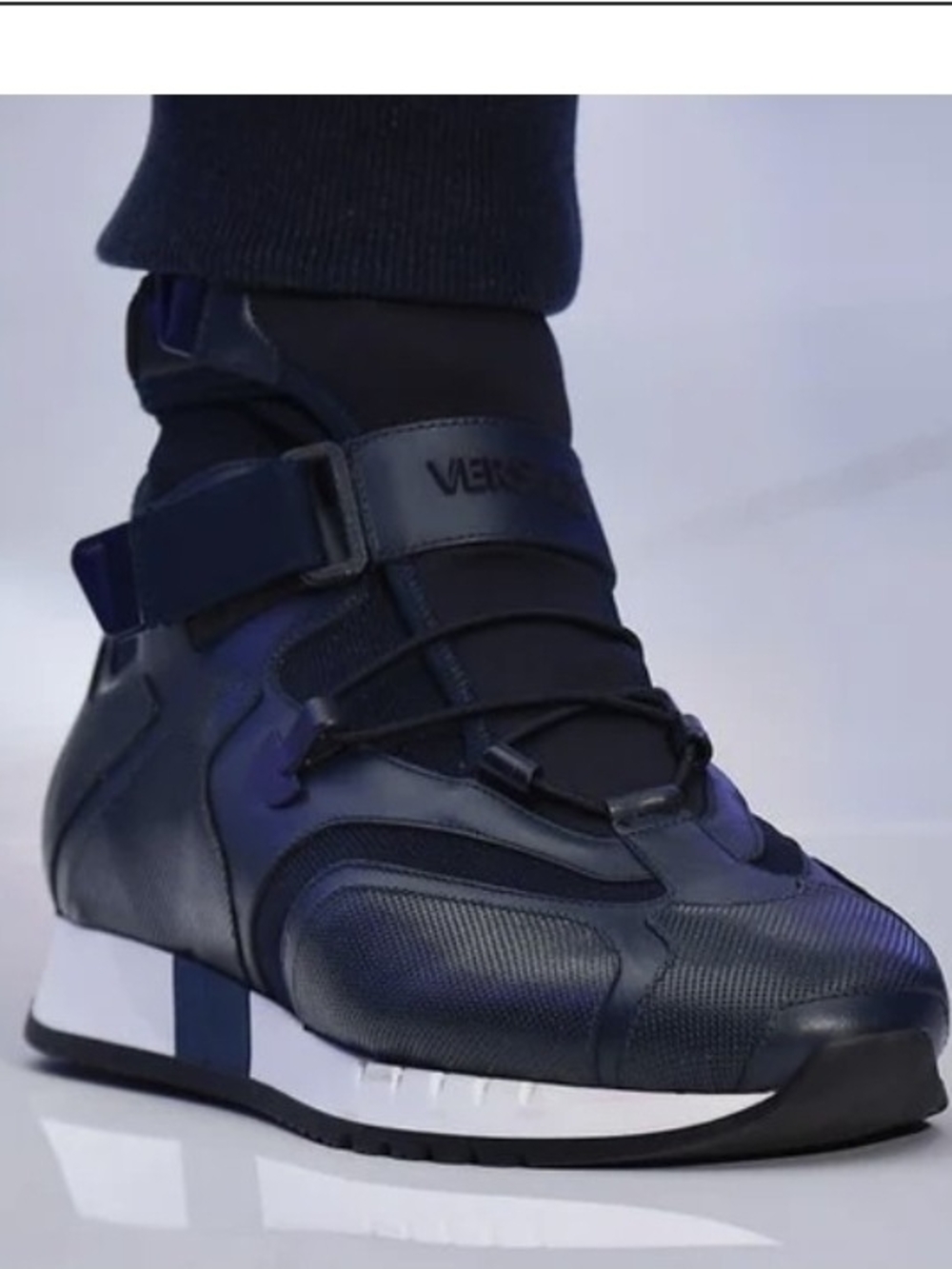 Versace Navy High-Top Men’s Sneaker